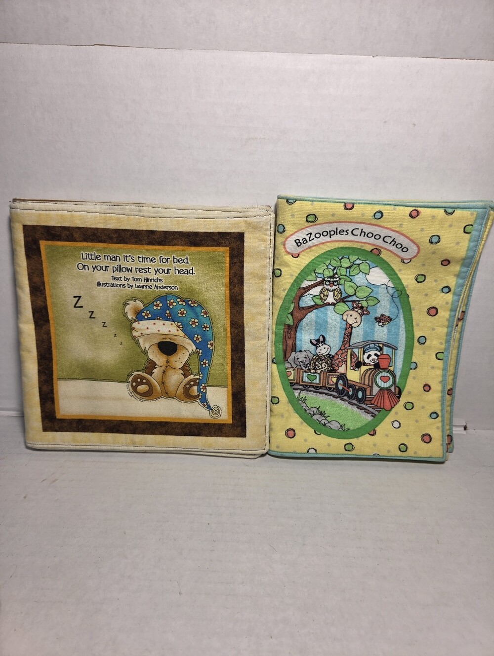 Little Man Its Time For Bed and  Bazooples Choo Choo Cloth Books
